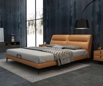 Modern Double Bed-ID:998411245