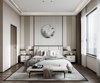 New Chinese Style Bedroom-ID:884999999