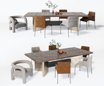 Wabi-sabi Style Dining Table And Chairs-ID:299300917