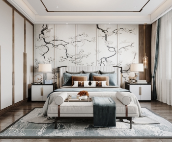 New Chinese Style Bedroom-ID:688245061