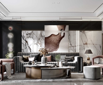 Modern A Living Room-ID:498637915