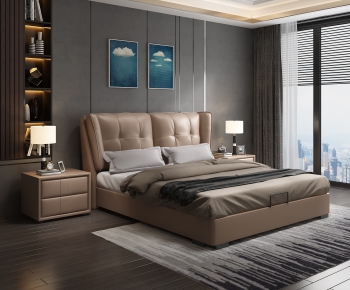 Modern Double Bed-ID:260750067