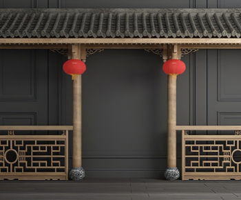 New Chinese Style Facade Element-ID:150650984