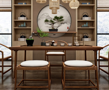 New Chinese Style Tea Tables And Chairs-ID:758910896