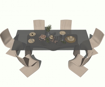 Modern Dining Table And Chairs-ID:132215029