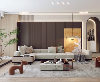 Modern A Living Room-ID:462587122