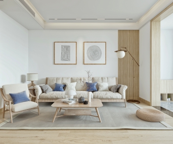 Japanese Style Wabi-sabi Style A Living Room-ID:100245002