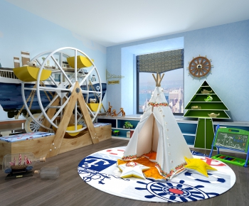 Modern Children's Room Activity Room-ID:745069988