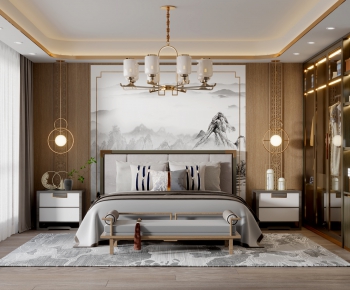 New Chinese Style Bedroom-ID:407418016
