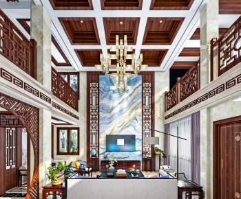 Chinese Style A Living Room-ID:972996009