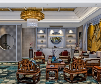 Chinese Style A Living Room-ID:739955907