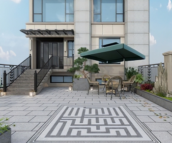 New Chinese Style Courtyard/landscape-ID:923202997
