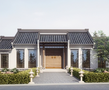 New Chinese Style Villa Appearance-ID:964096075