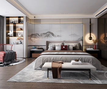 New Chinese Style Bedroom-ID:661106114