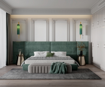 Simple European Style Bedroom-ID:793067939