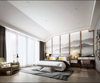 New Chinese Style Bedroom-ID:260884059