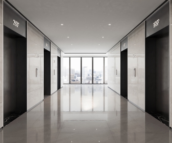 Modern Office Elevator Hall-ID:708512079