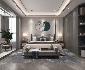 New Chinese Style Bedroom-ID:435858964