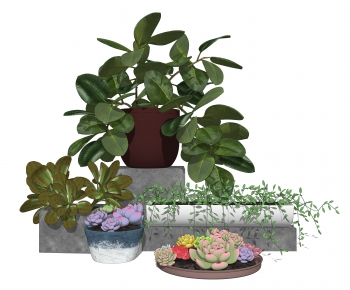 Modern Potted Green Plant-ID:926009898