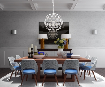 Nordic Style Dining Table And Chairs-ID:459495077