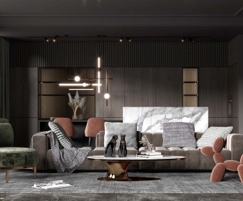 Modern A Living Room-ID:783458953