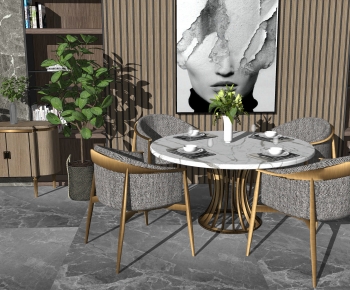 Modern Dining Table And Chairs-ID:718523038