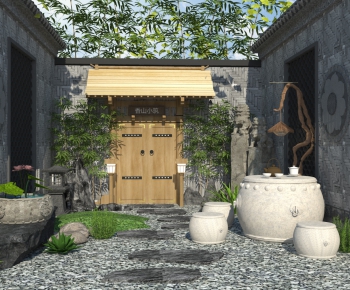 New Chinese Style Courtyard/landscape-ID:960261112