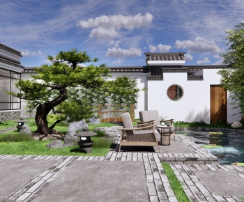 New Chinese Style Courtyard/landscape-ID:770107982