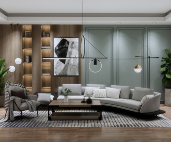 Modern A Living Room-ID:743870789