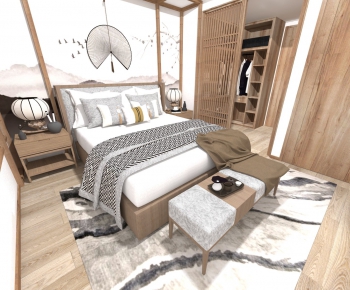 New Chinese Style Bedroom-ID:307230919