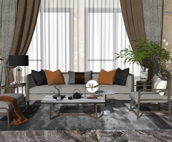 New Chinese Style Sofa Combination-ID:465683946