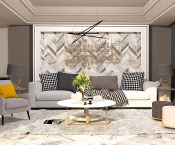 Modern A Living Room-ID:504797949