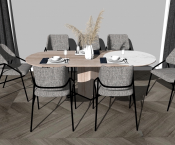 Modern Dining Table And Chairs-ID:674479016