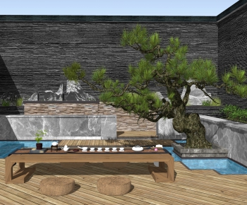 New Chinese Style Courtyard/landscape-ID:355036021