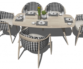 Nordic Style Dining Table And Chairs-ID:821403984