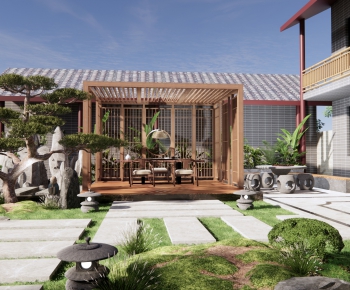 New Chinese Style Courtyard/landscape-ID:489168887