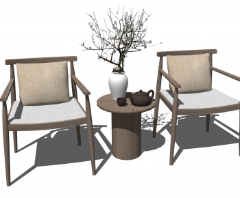 New Chinese Style Lounge Chair-ID:596712119