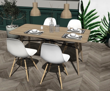 Nordic Style Dining Table And Chairs-ID:257036922
