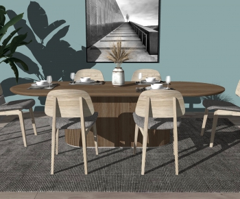 Nordic Style Dining Table And Chairs-ID:146570927