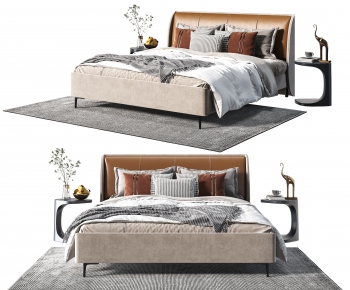 Modern Double Bed-ID:196311003