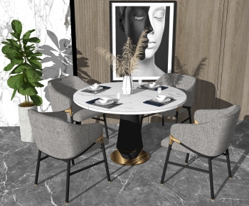 Modern Dining Table And Chairs-ID:713310293