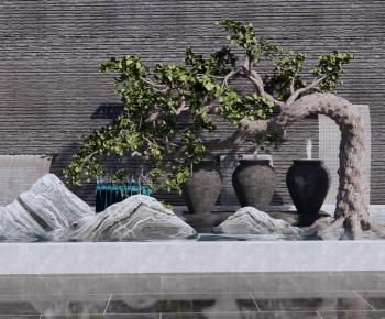 新中式景观小品 水景喷泉-ID:781378982