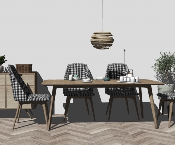 Nordic Style Dining Table And Chairs-ID:738414056