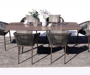 Nordic Style Dining Table And Chairs-ID:317789089