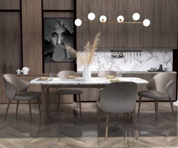 Modern Dining Table And Chairs-ID:609484914