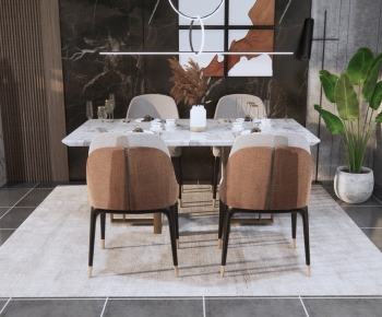 Modern Dining Table And Chairs-ID:984893082