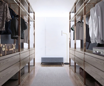 Modern Clothes Storage Area-ID:503043895