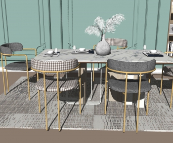 Modern Dining Table And Chairs-ID:371678115