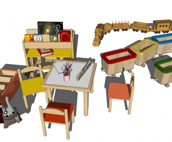 现代儿童桌椅收纳箱 玩具-ID:698430557
