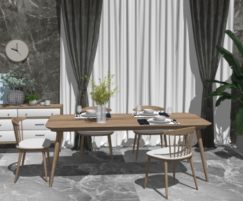 Nordic Style Dining Table And Chairs-ID:883438112